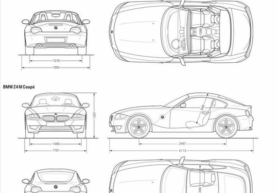 BMW Z4 M Roadster & Coupe E85 (BMW Z4 M Roadster & Coupe E85) - drawings (figures) of the car